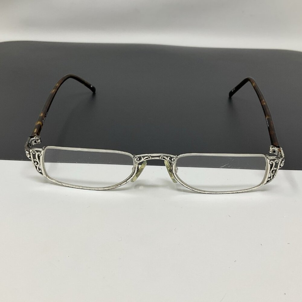 Brighton Shakespeare Reading SR047 Eyeglasses Silver Tortoise 140 +1.00 Readers